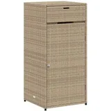 vidaXL Gartenschrank Beige 55x55x111 cm Poly Rattan