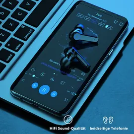 NAUCI Kopfhörer Ohrhörer für Xiaomi Redmi Note 15 Pro Pro+ Bluetooth In-Ear Headset - Schwarz