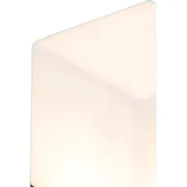 QAZQA Stehende Außenlampe Aluminium 30 cm inkl. E27 LED weiß