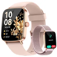 Smartwatch Damen mit Telefonfunktion,1.85" HD Uhren Damen mit Herzfrequenz Schlafmonitor SpO2 Schrittzähler,110+ Sportmodi Fitnessuhr,IP68 Wasserdichte Smart watch Kompatibel für iOS/Samsung/Android