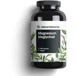 Magnesiumbisglycinat - Premium: Chelatiertes Magnesium - 180 Kapseln - 300mg elementares Magnesium pro Tagesdosis - Laborgeprüft, vegan, hochdosiert 180 St