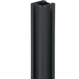 Floraworld Bohlenzaun-Pfosten 10 x 123 cm Grau/Aluminium