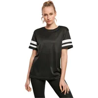 Build Your Brand Women's BY033-Ladies Mesh Stripe Tee T-Shirt,