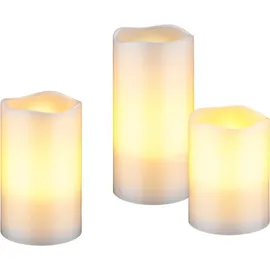 goobay LED-Echtwachskerzen 3 St. weiß