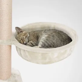 Happy Pet HAPPYPET Universal XL Liegemulde für Kratzbaum Ø 40cm, Große Schlafmulde, Stabiler Metallrahmen, 440g Plüsch, Ersatz-Liegemulde belastbar bis 15kg, Creme