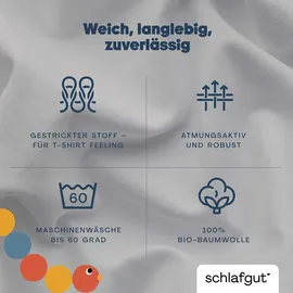 schlafgut Spannbettlaken Jersey 60 x 120 - 70 x 140 cm grau