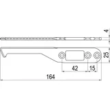 Abs Mitnehmerhaken-Gegenstück Sf, 164 x 25 x 4 mm