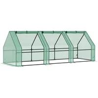 Gewächshaus Treibhaus Tomatenhaus Frühbeet, Grün, 270x90x90cm, Für Garten & Balkon