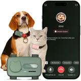 GlocalMe PetPhone GPS Tracker Hund, AI-Gesundheitsmonitor & Aktivitätstracking, Weltweite Live-Ortung & 6 Ortungstechnologien, Weglaufalarm, GPS Tracker Katze (Grün-30 Tage ABO)