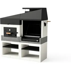 MAESTRO FERRETERO MF - Außenküche Kitaway Otte Grill + Holzofen, Argentinischer Grillrost - 168 x 63 x 192 cm