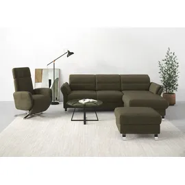 sit&more Eckcouch Federkern 3-Sitzer Grün