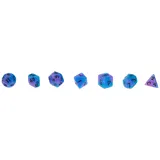 Dice4friends Würfelset Glow-Swirl: Blueberry (7)