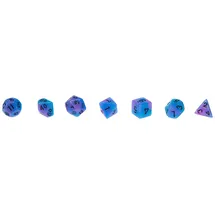 Dice4friends Würfelset Glow-Swirl: Blueberry (7)