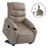 vidaXL Relaxsessel mit Aufstehhilfe Cappuccino-Braun Kunstleder