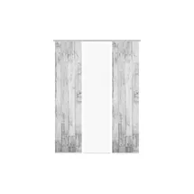 Vision Schiebegardine »LIZZA«, (3 St.), SET,SCHIEBEVORHANG,BAMBUS,DIGITALDRUCK, grau