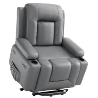 garveehome Massagesessel elektrisch Leder 0 x 0 x 0 cm Silber