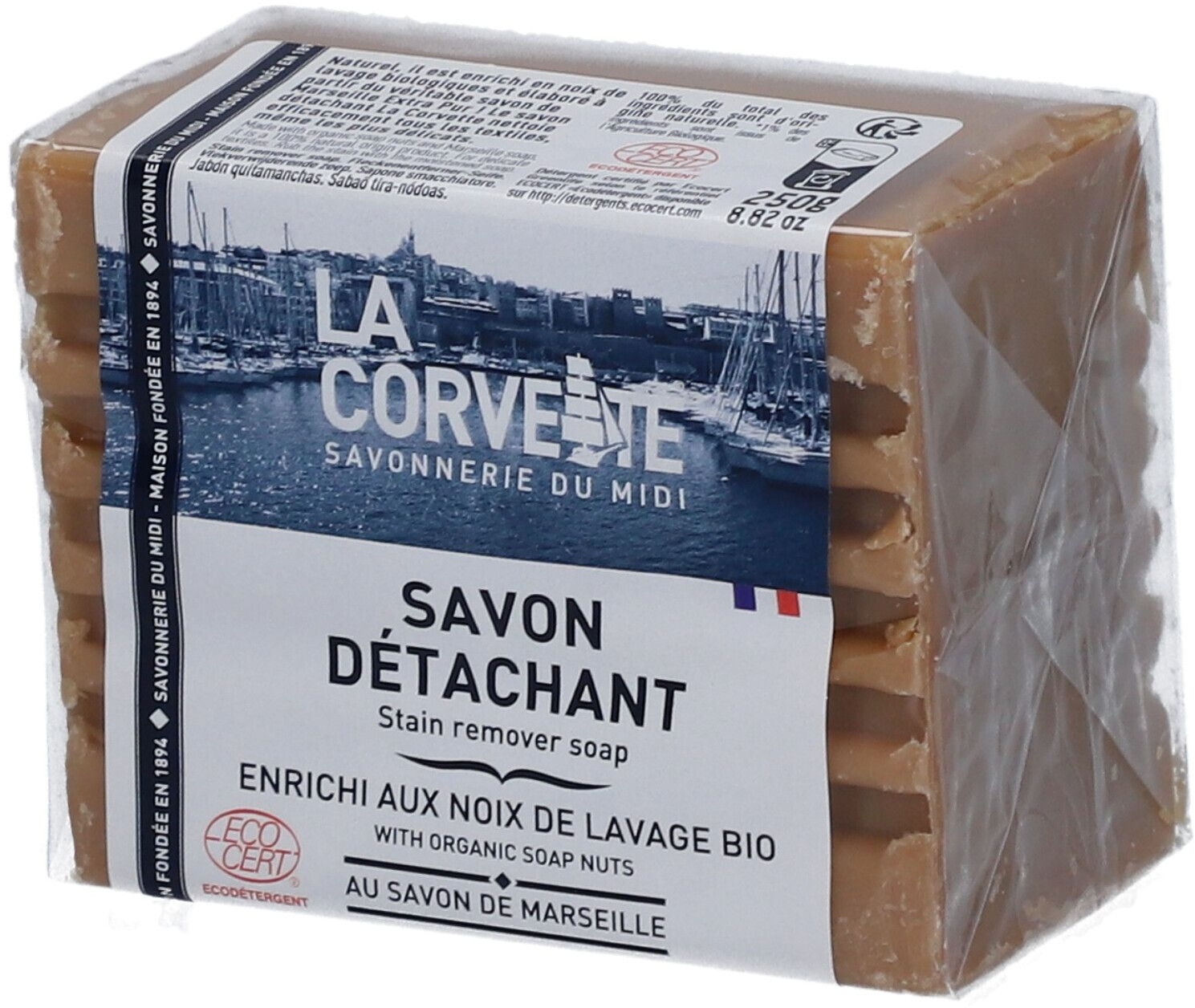 LA CORVETTE Savon détachant au savon de Marseille 250 g savon