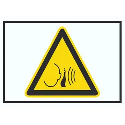 HB-Druck Achtung Unvermittelt laute Geräusche Symbol A4 (210x297mm) Schild