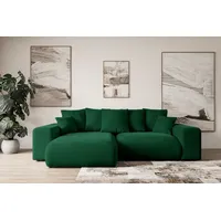 ALTDECOR Ecksofa mit Schlaffunktion und Bettkasten Corner Sofa Eckcouch Couch L-Form universal, links/rechts angeordnet Schlafcouch Ausziehbar Wohn... - Grün