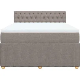 vidaXL Boxspringbett 140 x 200 cm Taupe