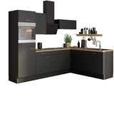 OPTIFIT Winkelküche Optikoncept Ingvar 270 cm Anthrazit