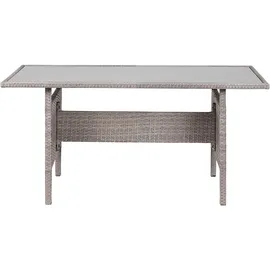 Beliani Gartentisch 145 x 80 x 74 cm Grau