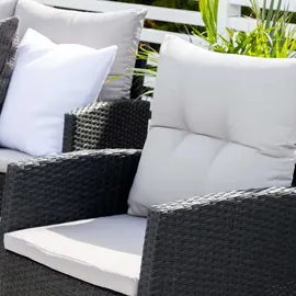 VCM Knock Dining-Loungeset 6-tlg. grau/schwarz