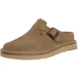 CLARKS Solsbury Mule Sandal, Dark Sand Suede, 43 EU - 43
