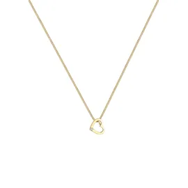 Elli DIAMONDS Halskette Herz Liebe mit Diamant 0,015 ct. Gelbgold
