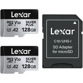 Lexar microSDXC Silver Plus UHS-1 V30 R205/W100MB/s - 2PACK 128GB
