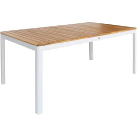sweeek Gartentisch 160 x 90 x 75 cm Weiß