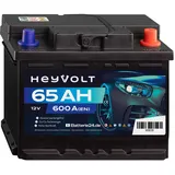 HeyVolt 65Ah 12V Start Autobatterie ersetzt 55Ah 60Ah 62Ah