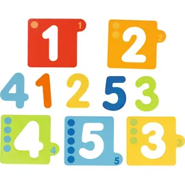 Gollnest & Kiesel GmbH & Co. KG Goki 57410 - Schichtenpuzzle Zahlen, 10-teilig, Holz