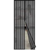 Sekey Magnet Fliegengitter Balkontür ohne Bohren, Türvorhang Fliegenschutz Schiebetür, Insektenschutz Vorhang Tür durch leichte Montage 85x225cm, Schwarz