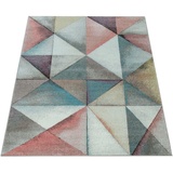 Paco Home Teppich »Kosy 513«, rechteckig, Kurzflor, buntes geometrisches Design, Pastell-Farben, bunt