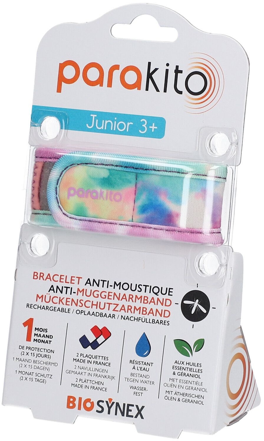 ParaKito Bracelet Anti-Moustiques Junior 3+ Tie & Die 1 bracelet(s) 1 pc(s) Bracelet