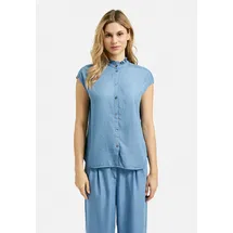 Milano Italy Kurzarmbluse blau 42