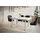 alpi möbel LOFT-U 180-280 x 77 x 90 cm Marmor/Weiß