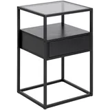 Actona Nachttisch Randolf Holzoptik Schwarz