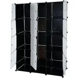 MCW Regalsystem Cairns T306, Steckregal Garderobe Kleiderschrank, 8 Boxen je 37x37x47cm schwarz