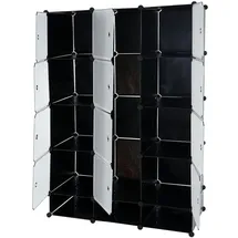 MCW Regalsystem Cairns T306, Steckregal Garderobe Kleiderschrank, 8 Boxen je 37x37x47cm schwarz