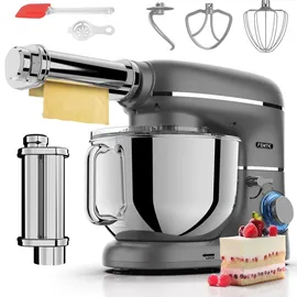 fentic Küchenmaschine mit Nudelmaschine 2000W Grau