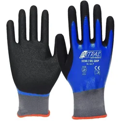 AS Arbeitsschutz Arbeitshandschuhe | 12 Paar Nitras Oil Grip Nylonhandschuhe | Gr. 10
