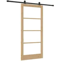 vidaXL Schiebetür ORKDAL Natur und Schwarz 93 x 202 cm 3332035