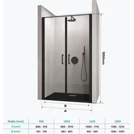 doporro Teramo66 Duschtür rechts 140 x 195 cm D648360641500