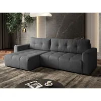 Lookway Ecksofa ASTON L-Form Couch, mit Bettkasten und Schlaffunktion grau
