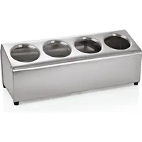 Ich-zapfe Besteckbehälter, Besteckbehälter Gastro für 4 Besteckköcher Besteckkasten