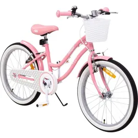 ACTIONBIKES MOTORS Actionbikes Kinderfahrrad Starlight 20 Zoll Rosa, Fahrradständer, Korb, Klingel, Kettenschutz