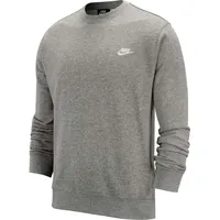Nike Sportswear Club French-Terry-Rundhalsshirt Herren Dark Grey Heather/White XL
