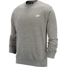 Nike Sportswear Club French-Terry-Rundhalsshirt Herren Dark Grey Heather/White XL